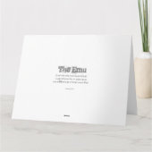 Carte de voeux Emu Giant Art (Dos)