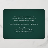 Carte De Vœux En Aluminium 10 Photo Collage Vert foncé Quelle année! Script (Verso)