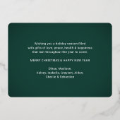 Carte De Vœux En Aluminium 10 Photo Dark Green Joyeux Noël Collage moderne (Verso)