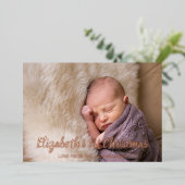 Carte De Vœux En Aluminium 1er Noël (Debout devant)