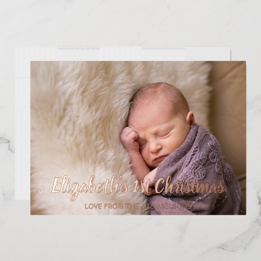 Carte De Vœux En Aluminium 1er Noël (Enveloppe)