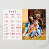 Carte De Vœux En Aluminium 2023 Année en examen 11 Photo 2024 Calendrier Foil (Verso)