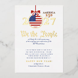 Carte De Vœux En Aluminium 2027 "We the People" US Constitution America 250 B