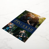 Carte De Vœux En Aluminium 3 Collage photo Simple Modern Hanoukka (Rotation)