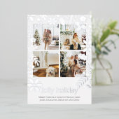 Carte De Vœux En Aluminium 4 Photo Jolly Holiday Fleur de Noël Nordique (Debout devant)