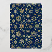 Carte De Vœux En Aluminium 7 PHOTO Sparkle Joyeux voeux de Noël Or (Verso)