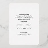 Carte De Vœux En Aluminium 9 Photo Joyeux Noël Script moderne Calligraphie (Verso)