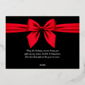 Carte De Vœux En Aluminium À la 2024, ruban rouge (Verso)