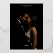 Carte De Vœux En Aluminium Abstrait rustique Enregistrer la date Photo Moody (Verso)