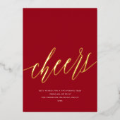 Carte De Vœux En Aluminium Accueil moderne non photo Affaires Rouge Noël (Recto)