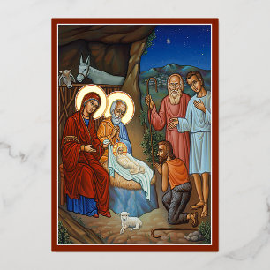 Carte De Vœux En Aluminium Adoration des bergers