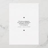 Carte De Vœux En Aluminium AIMER JOIE & PAIX Joyeux Noël (Verso)