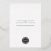 Carte De Vœux En Aluminium Ajouter Logo Entreprise Palm Tree Christmas Gold (Verso)