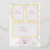 Carte De Vœux En Aluminium Ajouter Photos Mariage Just Married Faire-part car (Verso)