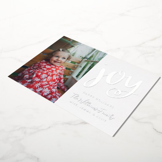 Carte De Vœux En Aluminium AJOUTER VOTRE PHOTO | La Saison D'Être Jolly (Rotation)