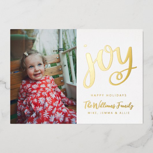 Carte De Vœux En Aluminium AJOUTER VOTRE PHOTO | La Saison D'Être Jolly (Recto)