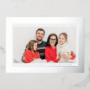 Carte De Vœux En Aluminium AJOUTEZ VOTRE PHOTO Joyeux Noël et Bonne Année