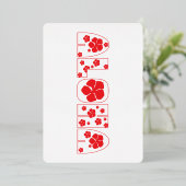 CARTE DE VŒUX EN ALUMINIUM ALOHA (Debout devant)