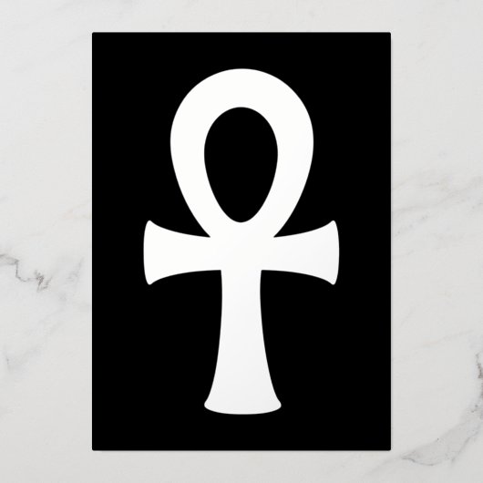 Carte De Vœux En Aluminium Ankh (Recto)