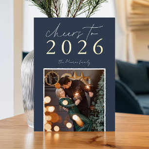 Carte De Vœux En Aluminium Année d'or   Bravo pour la photo du Nouvel An