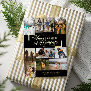 Carte De Vœux En Aluminium Année encadrée dans Moments Photos de famille Noël