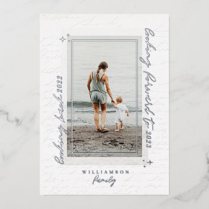 Carte De Vœux En Aluminium Année manuscrite dans la lettre d'examen Scrapbook