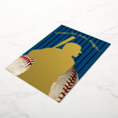 Carte De Vœux En Aluminium Anniversaire du baseball (Rotation)