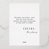 Carte De Vœux En Aluminium Aquarelle classique Moose Joyeux Noël (Verso)