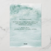 Carte De Vœux En Aluminium Aquarelle hiver Bois Noël Cerf (Verso)