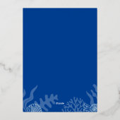 Carte De Vœux En Aluminium Aquarelle Mers & Vœux Feuille d'Argent (Verso)