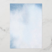 Carte De Vœux En Aluminium Aquarelle Snowflake Blue Photo Joyeux Noël (Verso)