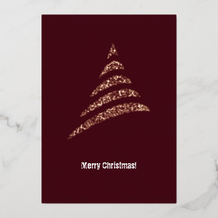Carte De Vœux En Aluminium Arbre de Noël d'entreprise blanc