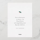 Carte De Vœux En Aluminium Arbre de Noël moderne simple et élégant (Verso)