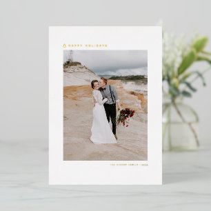 Carte De Vœux En Aluminium Arbre de Noël photo minimaliste moderne