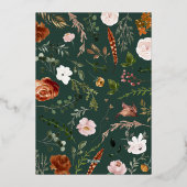 Carte De Vœux En Aluminium Arc de Noël vert floral photo élégant rustique (Verso)