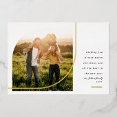 Carte De Vœux En Aluminium Arc moderne photo élégant Noël (Recto)