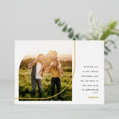 Carte De Vœux En Aluminium Arc moderne photo élégant Noël (Debout devant)