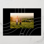 Carte De Vœux En Aluminium Arc moderne photo élégant Noël (Verso)