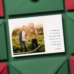 Carte De Vœux En Aluminium Arc moderne photo élégant Noël