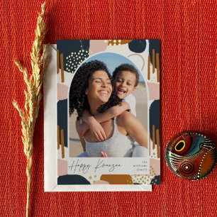 Carte De Vœux En Aluminium Arch Boho Photo verticale Kwanzaa