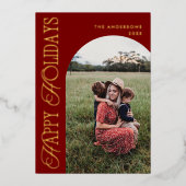 Carte De Vœux En Aluminium Arche photo de script vertical (Recto)