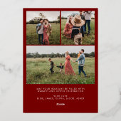 Carte De Vœux En Aluminium Arche photo de script vertical (Verso)