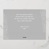 Carte De Vœux En Aluminium Argent Damask (Verso)