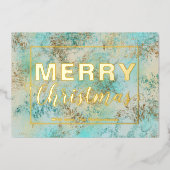 Carte De Vœux En Aluminium Art abstrait moderne Joyeux Noël (Recto)