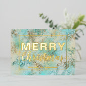 Carte De Vœux En Aluminium Art abstrait moderne Joyeux Noël (Debout devant)