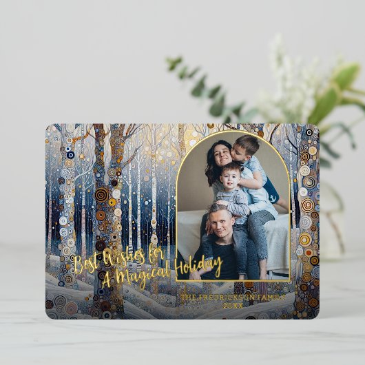 Carte De Vœux En Aluminium Art Classique Tendance Artistique Hiver Merveilleu (Debout devant)