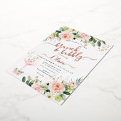 Carte De Vœux En Aluminium ArtsApp H2 Blush rose Roses Brunch Bubbly (Rotation)