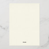 Carte De Vœux En Aluminium Autocollant de Certificat d'Authenticité Luxe | Iv (Verso)