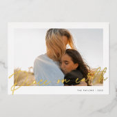 Carte De Vœux En Aluminium Autographe | Paix sur Terre (Recto)