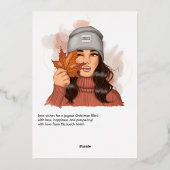 Carte De Vœux En Aluminium Automne de saison confortable - Noël d'automne (Verso)